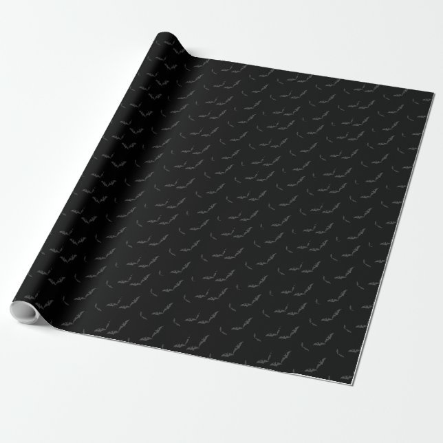 Regalo Papel de envoltura de Halloween/murciélago (Desenrollado)