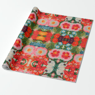 REGALO PAPEL DE ENVOLTURA DE JARDÍN DE FLORES