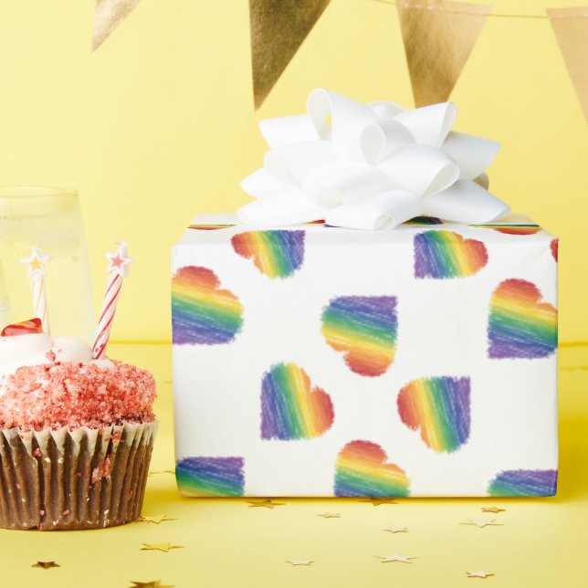 Regalo Papel de envoltura de kaleidescope en el corazón d (Fiesta de cumpleaños )