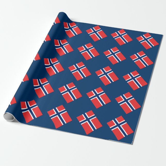 Regalo Papel de envoltura de la bandera noruega | Embalaj (Desenrollado)