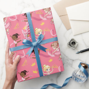 Regalo Papel de envoltura de la chica de cumpleaños Princ