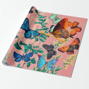 REGALO PAPEL DE ENVOLTURA DE LÁMINA ROSA