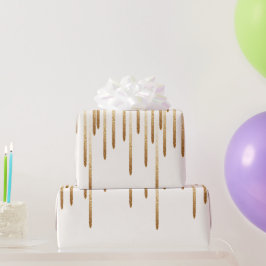 Regalo papel de envoltura de lluvia purpurina