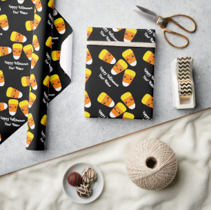 Regalo Papel de envoltura de maíz dulce negro de Hallowee
