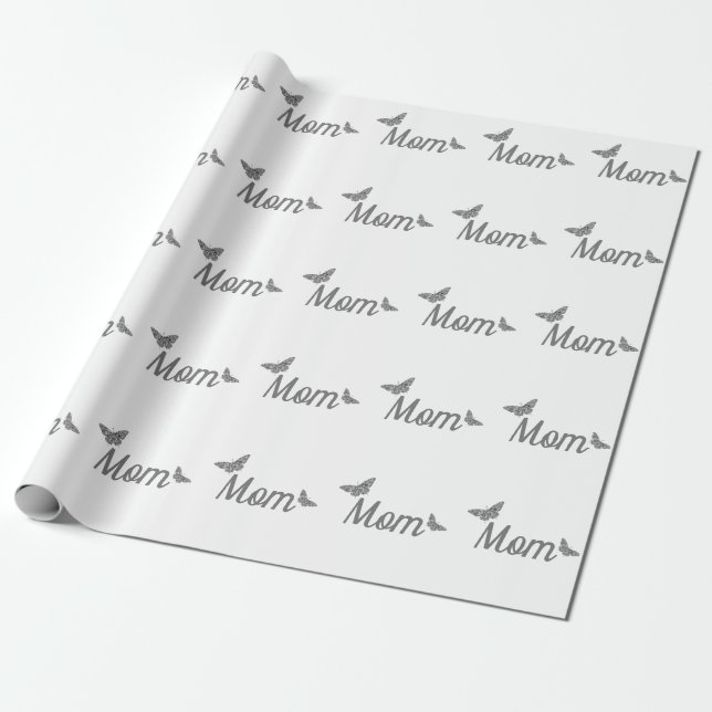 Regalo Papel de envoltura de mamá personalizado (Desenrollado)