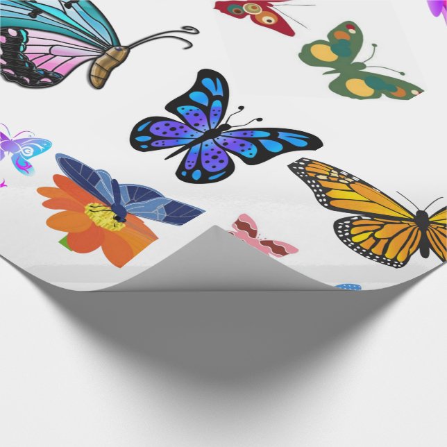 Regalo Papel de envoltura de mariposa (Esquina)