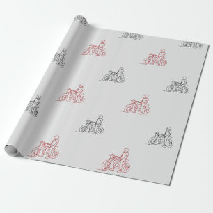 Regalo papel de envoltura de motocicleta