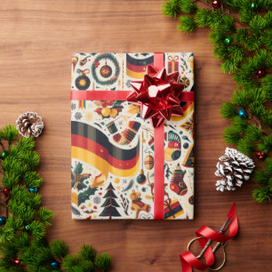 Regalo papel de envoltura de navidades alemanes