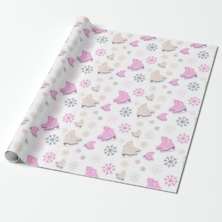 Regalo Papel de envoltura de nieve de patinaje sobre hiel