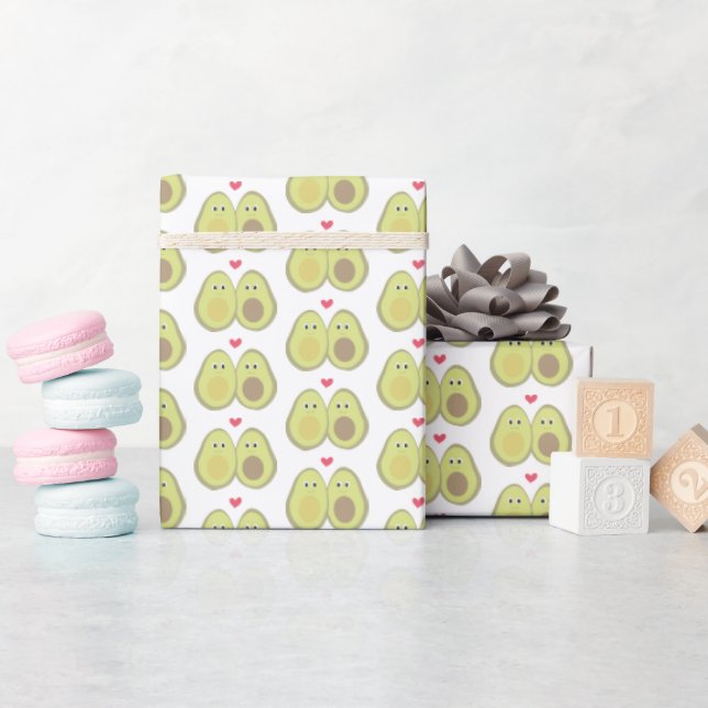 Regalo Papel de envoltura de pareja aguacate (Baby Shower)