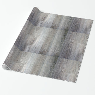 Regalo papel de envoltura de patrón de madera gris