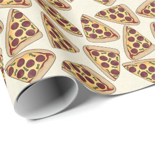 Regalo Papel de envoltura de patrón de Pizza divertida
