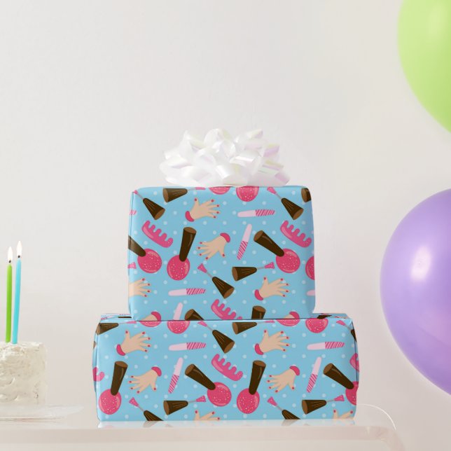 Regalo Papel de envoltura de patrón de spa Fun Blue (Regalos de fiesta)