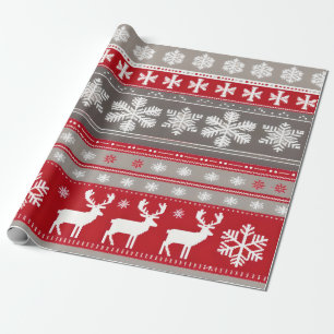 Regalo Papel de envoltura de patrón de suéter para navida