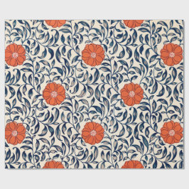 REGALO PAPEL DE ENVOLTURA DE PATRÓN FLORAL CHINO
