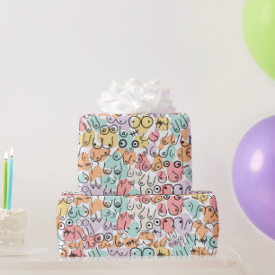 Regalo Papel de envoltura de patrones de cumpleaños brill