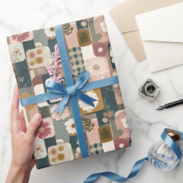 Regalo Papel de envoltura de patrones de mosaico floral