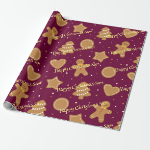 Regalo Papel de envoltura de patrones de Navidades person