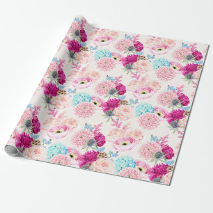 Regalo Papel de envoltura de patrones florales