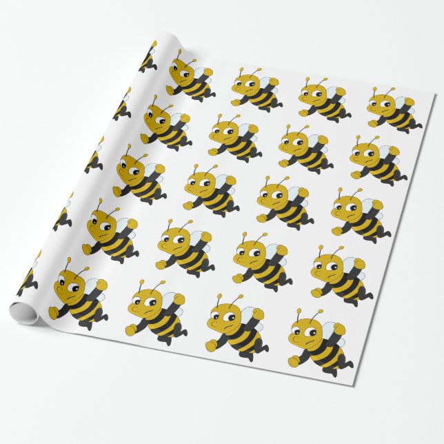 Regalo Papel de envoltura de personalizado de abejas (Desenrollado)