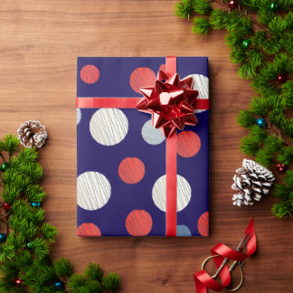 Regalo Papel de envoltura de polka elegante y moderno