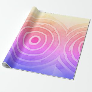 Regalo Papel de envoltura de puesta de sol concéntrica