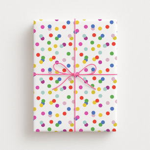 Regalo papel de envoltura de puntos de confeti