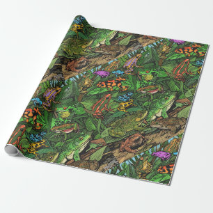 Regalo Papel de envoltura de ranas