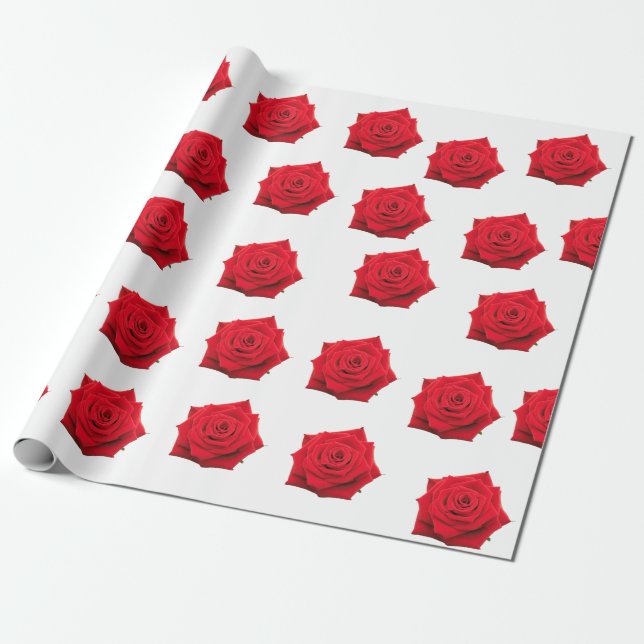 Regalo Papel de envoltura de rosas rojas (Desenrollado)
