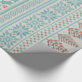 Regalo papel de envoltura de suéter de punto de aguja