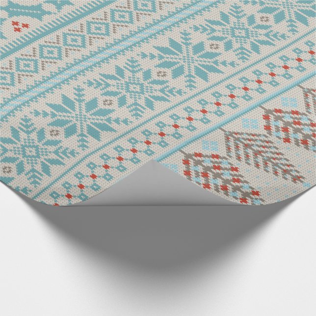 Regalo papel de envoltura de suéter de punto de aguja (Esquina)