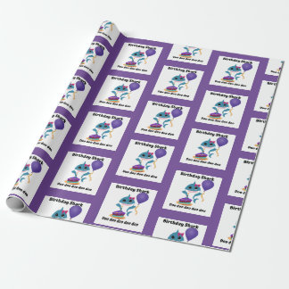 Regalo Papel de envoltura de tiburón azul y Chica púrpura