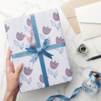 Regalo Papel de envoltura de tulipanes de lino