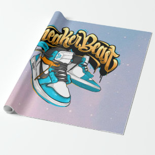 Regalo papel de envoltura de zapatillas