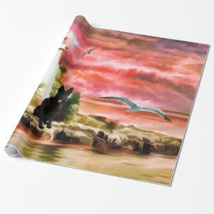 Regalo Papel de envoltura del faro de Shepherd, personali