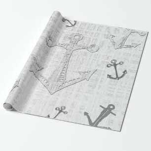 Regalo Papel de envoltura en blanco y negro de desunión 