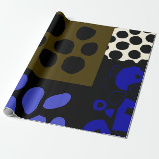 Regalo papel de envoltura en negrita con puntos