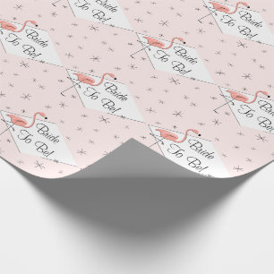 Regalo Papel de envoltura Flamingo diamante rosa Novia pa