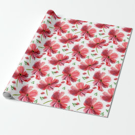 Regalo Papel de envoltura floral acuarela