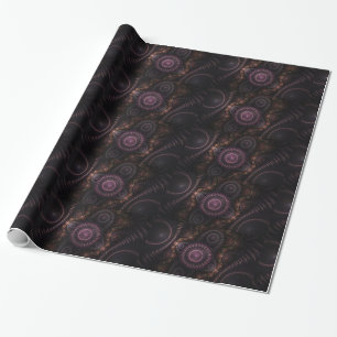 Regalo papel de envoltura fractal púrpura