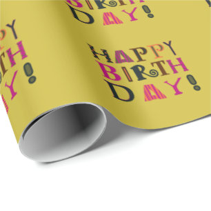 Regalo Papel de envoltura Funky Happy Birthday