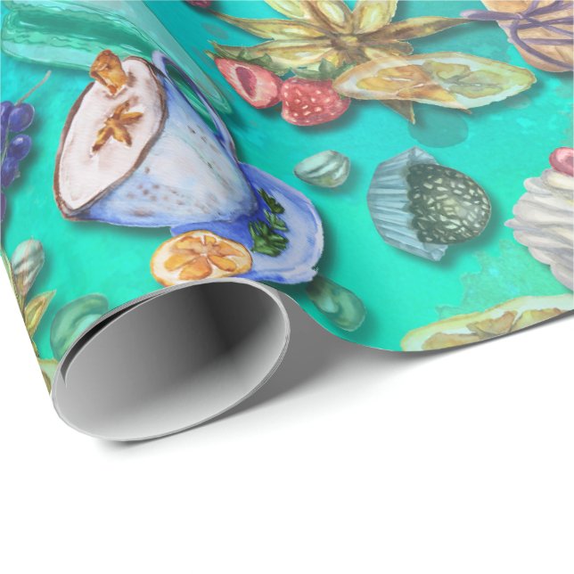 Regalo Papel de envoltura inspirado en la Fika sueca (Esquina del rollo)