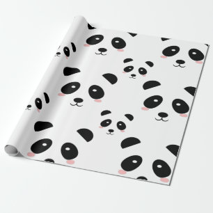 Regalo papel de envoltura lindo panda