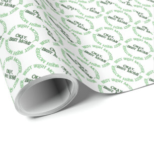 Regalo Papel de envoltura mate de la mejor madre irlandes