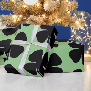 Regalo Papel de envoltura mate verde negro