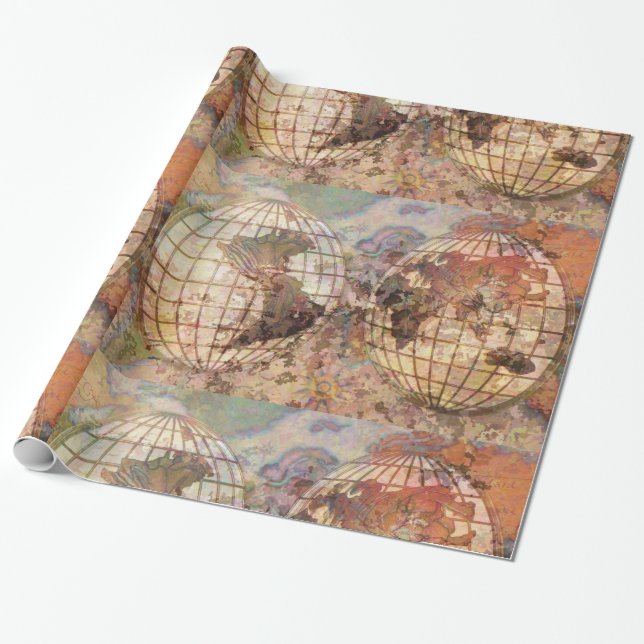 Regalo Papel de envoltura mundial (Desenrollado)