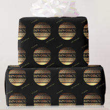 Papel de envoltura negro de oro del fiesta del div