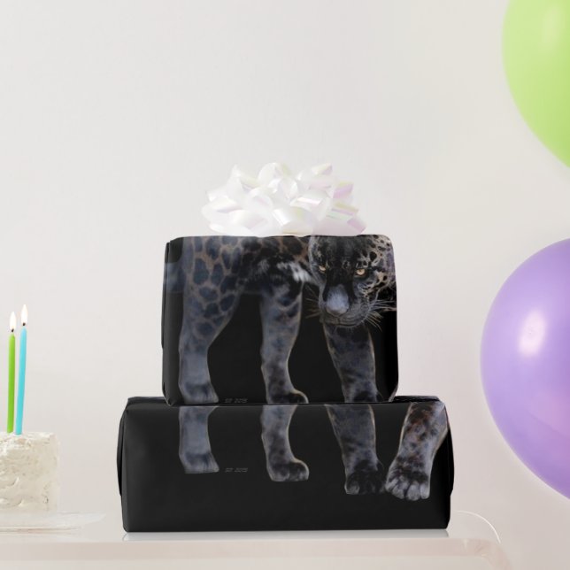 Regalo Papel de envoltura negro mate de Jaguar Diablo (Regalos de fiesta)