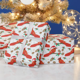 Regalo Papel de envoltura para el cardenal navidad Holida