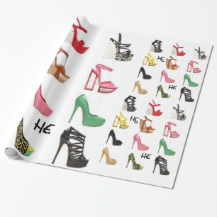 Regalo Papel de envoltura para el cumpleaños del zapato 